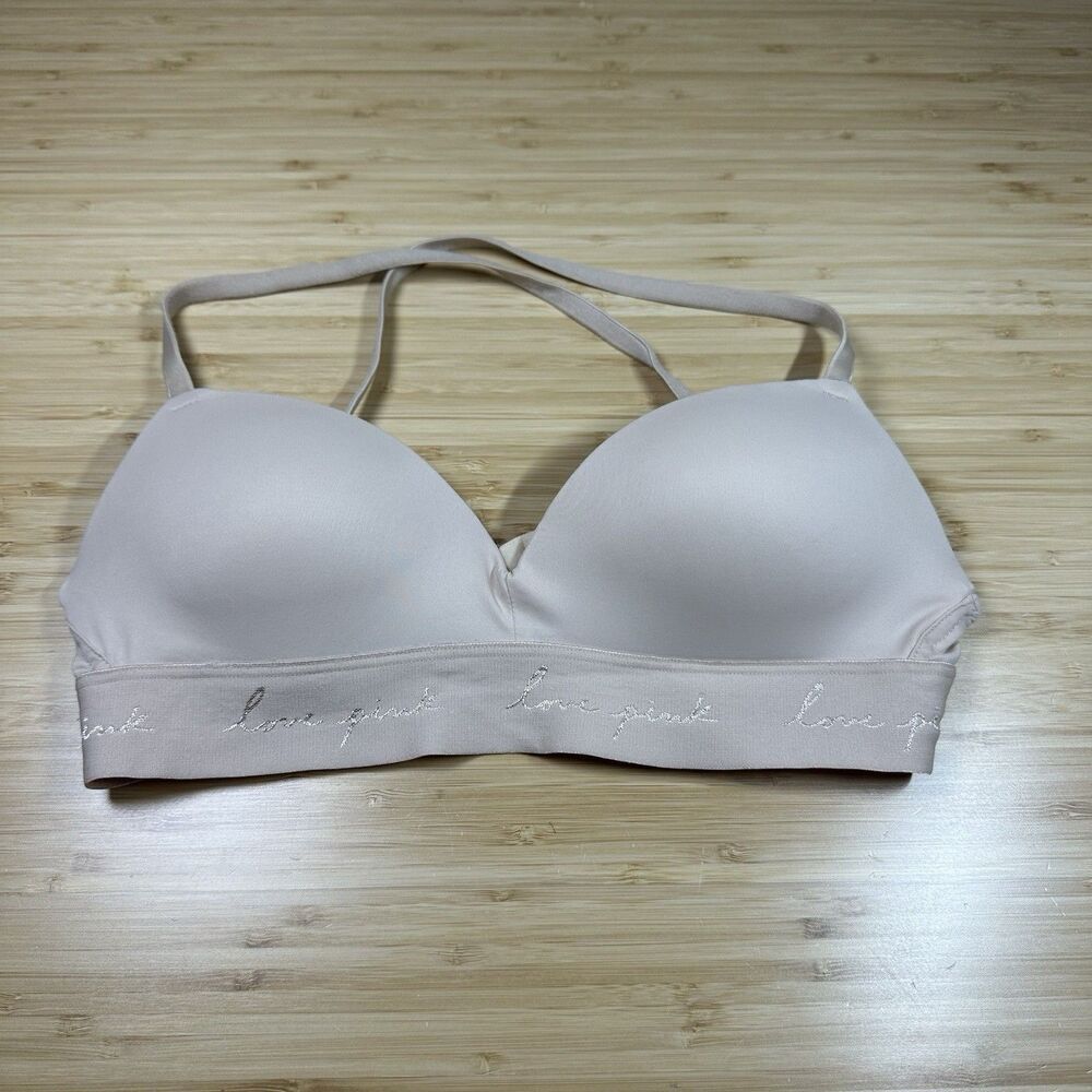 Victoria's Secret Pink Wear Everywhere Wireless Push-Up Bra Convertible 34A Nude